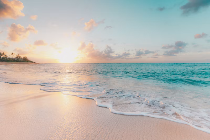 Plage des Caraïbes aux eaux turquoise près de Cancún.